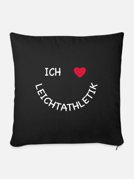 Leichtathletik - Sofakissenbezug 45 x 45 cm - Schwarz