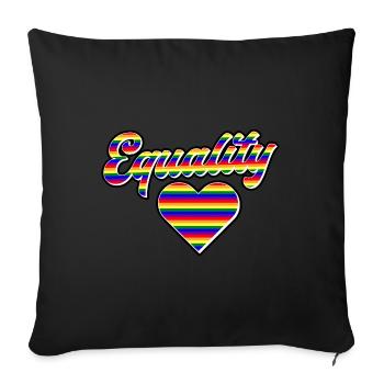 LGBT Equality - Sofa pillowcase 17,3'' x 17,3'' (45 x 45 cm) - black - Front
