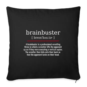brainbuster - spelling and description - Sofakissenbezug 45 x 45 cm - Schwarz - Vorne