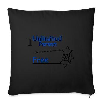 Life ist easy to choose to be Free - Sofakissenbezug 45 x 45 cm - Schwarz - Vorne