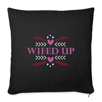 Proposition d’engagement essuyée en disant - Housse de coussin décorative 45 x 45 cm - noir - Devant