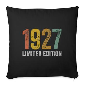 Vintage 1927 Limited Edition Birthday - Sofa pillowcase 17,3'' x 17,3'' (45 x 45 cm) - black - Front