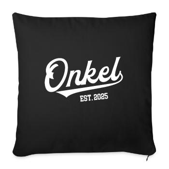 Onkel 2025 Jubiläum Patenonkel Lieblingsonkel - Sofakissenbezug 45 x 45 cm - Schwarz - Vorne