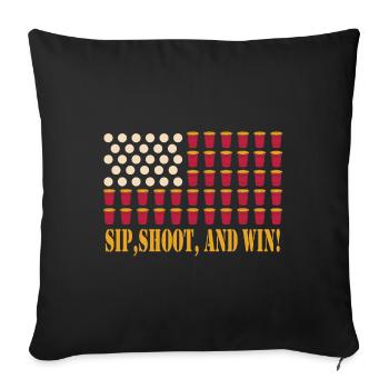 Drinking game - Sofa pillowcase 17,3'' x 17,3'' (45 x 45 cm) - black - Front