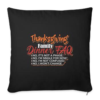 Gay Thanksgiving Thanksgayving Coming Out LGBT - Housse de coussin décorative 45 x 45 cm - noir - Devant