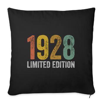 Vintage 1928 Limited Edition Birthday - Sofa pillowcase 17,3'' x 17,3'' (45 x 45 cm) - black - Front