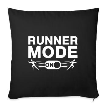 Marathon Runner Mode On Running Gift Idea - Sofakissenbezug 45 x 45 cm - Schwarz - Vorne
