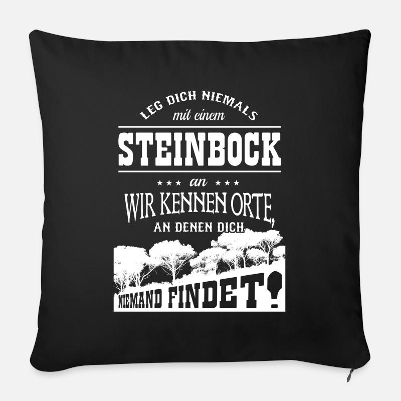 Steinbock - Sofakissenbezug 45 x 45 cm - Schwarz