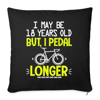18 years old anniversary cycling 18 th - Sofa pillowcase 17,3'' x 17,3'' (45 x 45 cm) - black - Front