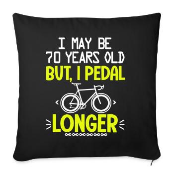 70 years old anniversary cycling 70 th - Sofa pillowcase 17,3'' x 17,3'' (45 x 45 cm) - black - Front