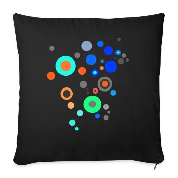 Scifi Punkte Muster Design - Sofakissenbezug 45 x 45 cm - Schwarz - Vorne