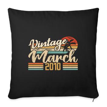 Birthday Gift March 2010 Gift March 2010 - Sofa pillowcase 17,3'' x 17,3'' (45 x 45 cm) - black - Front