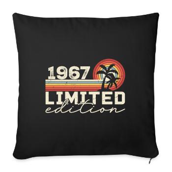 Vintage 1967 Cadeau Anniversaire 1967 Retro 1967 - Housse de coussin décorative 45 x 45 cm - noir - Devant
