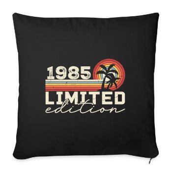 Vintage 1985 Cadeau Anniversaire 1985 Retro 1985 - Housse de coussin décorative 45 x 45 cm - noir - Devant