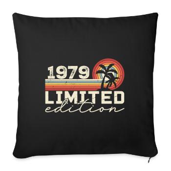 Vintage 1979 Retro 1979 Birthday Gift 1979 - Sofa pillowcase 17,3'' x 17,3'' (45 x 45 cm) - black - Front