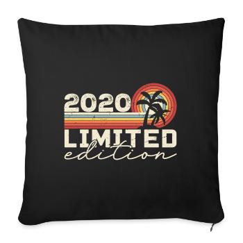 Vintage 2020 Retro 2020 Anniversary Gift - Sofa pillowcase 17,3'' x 17,3'' (45 x 45 cm) - black - Front