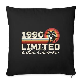 Vintage, 1990er Jahre, Retro, Geburtstagsgeschenk der 1990er Jahre - Sofakissenbezug 45 x 45 cm - Schwarz - Vorne