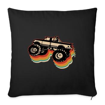 Monster truck - Sofa pillowcase 17,3'' x 17,3'' (45 x 45 cm) - black - Front