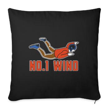 Parachutisme intérieur - Housse de coussin décorative 45 x 45 cm - noir - Devant
