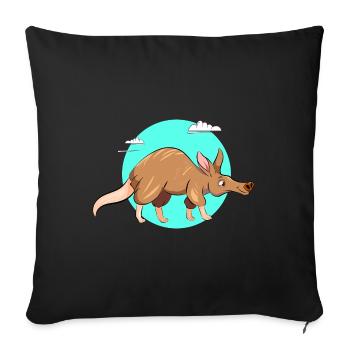 Aardvark - Sofa pillowcase 17,3'' x 17,3'' (45 x 45 cm) - black - Front