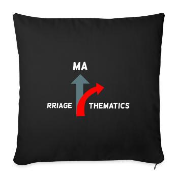 Math Gift Nerd Teacher Math Teacher Math - Sofa pillowcase 17,3'' x 17,3'' (45 x 45 cm) - black - Front