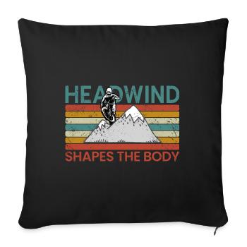 Vélo de montagne Cyclisme Cyclisme Cyclisme - Housse de coussin décorative 45 x 45 cm - noir - Devant