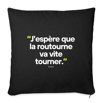 Citation célèbre footballeur - Housse de coussin décorative 45 x 45 cm - noir - Devant