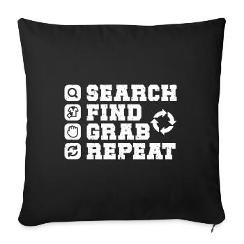 Friperie Recherche Trouver Grab Love Friperies - Housse de coussin décorative 45 x 45 cm - noir - Devant