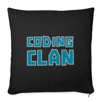 Programmierer Coder Software Entwickler - Sofakissenbezug 45 x 45 cm - Schwarz - Vorne