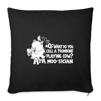 Trombone - Housse de coussin décorative 45 x 45 cm - noir - Devant
