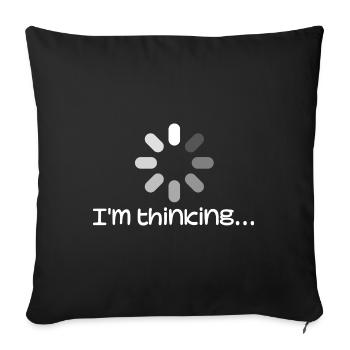 Graphic I'm thinking - Funny - Housse de coussin décorative 45 x 45 cm - noir - Devant