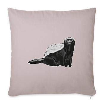 Blaireau de miel - Housse de coussin décorative 45 x 45 cm - taupe clair - Devant