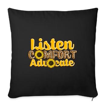 Child Life Specialist List Comfort Advocate - Sofa pillowcase 17,3'' x 17,3'' (45 x 45 cm) - black - Front