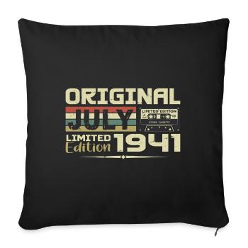 July 1941 Birthday Gift Born in July - Sofa pillowcase 17,3'' x 17,3'' (45 x 45 cm) - black - Front