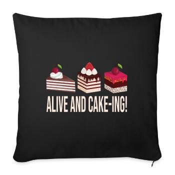 Boulanger Confiseur - Housse de coussin décorative 45 x 45 cm - noir - Devant