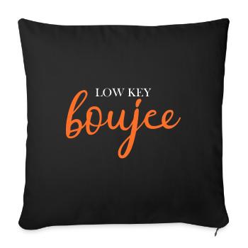 Low Key Boujee Wife Mama - Sofa pillowcase 17,3'' x 17,3'' (45 x 45 cm) - black - Front