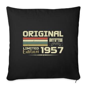 Retro 1957 Original Born in 1957 Birthday Gift - Sofa pillowcase 17,3'' x 17,3'' (45 x 45 cm) - black - Front