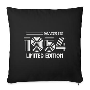 1954 Geburtstagsgeschenkidee 1954 - Sofakissenbezug 45 x 45 cm - Schwarz - Vorne