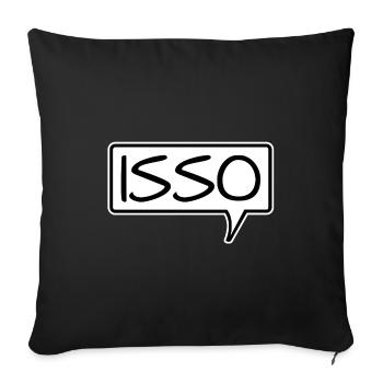 Bulles « Isso » Affirmation d’accord - Housse de coussin décorative 45 x 45 cm - noir - Devant