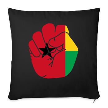 Guinea Bissau flag kriol kiriol gift - Sofa pillowcase 17,3'' x 17,3'' (45 x 45 cm) - black - Front