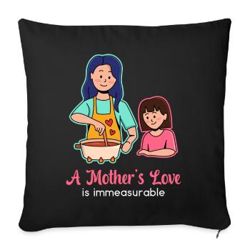 Mother's Day Love Design - Sofa pillowcase 17,3'' x 17,3'' (45 x 45 cm) - black - Front