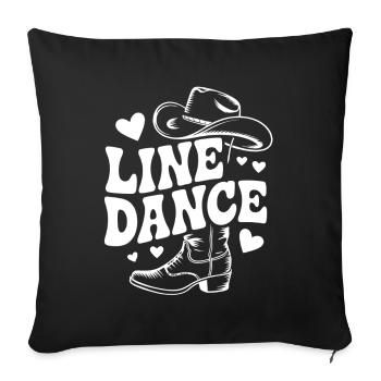 La danse en ligne : mon hobby - ma passion - mon truc - Housse de coussin décorative 45 x 45 cm - noir - Devant