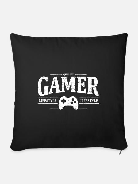 Gamer - Sofakissenbezug 45 x 45 cm - Schwarz