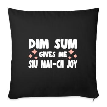 Delicious Asian Food Bao Bun Funny Dim Sum - Sofakissenbezug 45 x 45 cm - Schwarz - Vorne