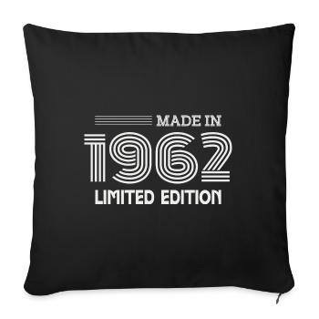 1962 Geburtstagsgeschenk 1962 Geschenkidee - Sofakissenbezug 45 x 45 cm - Schwarz - Vorne