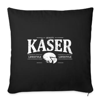 Käser - Sofakissenbezug 45 x 45 cm - Schwarz - Vorne