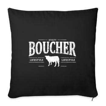 Boucher - Housse de coussin décorative 45 x 45 cm - noir - Devant