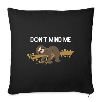 Paresse paresseux Mignon Cadeau de paresseux - Housse de coussin décorative 45 x 45 cm - noir - Devant