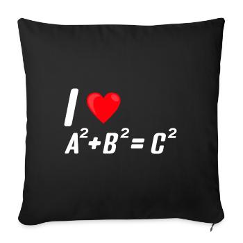 Math gift nerd teacher math teacher math - Sofa pillowcase 17,3'' x 17,3'' (45 x 45 cm) - black - Front