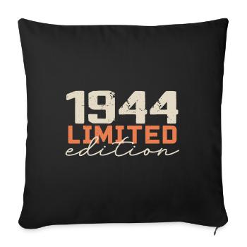 Jahrgang 1944 | Jahrgang 1944 Retro Jubiläum - Sofakissenbezug 45 x 45 cm - Schwarz - Vorne